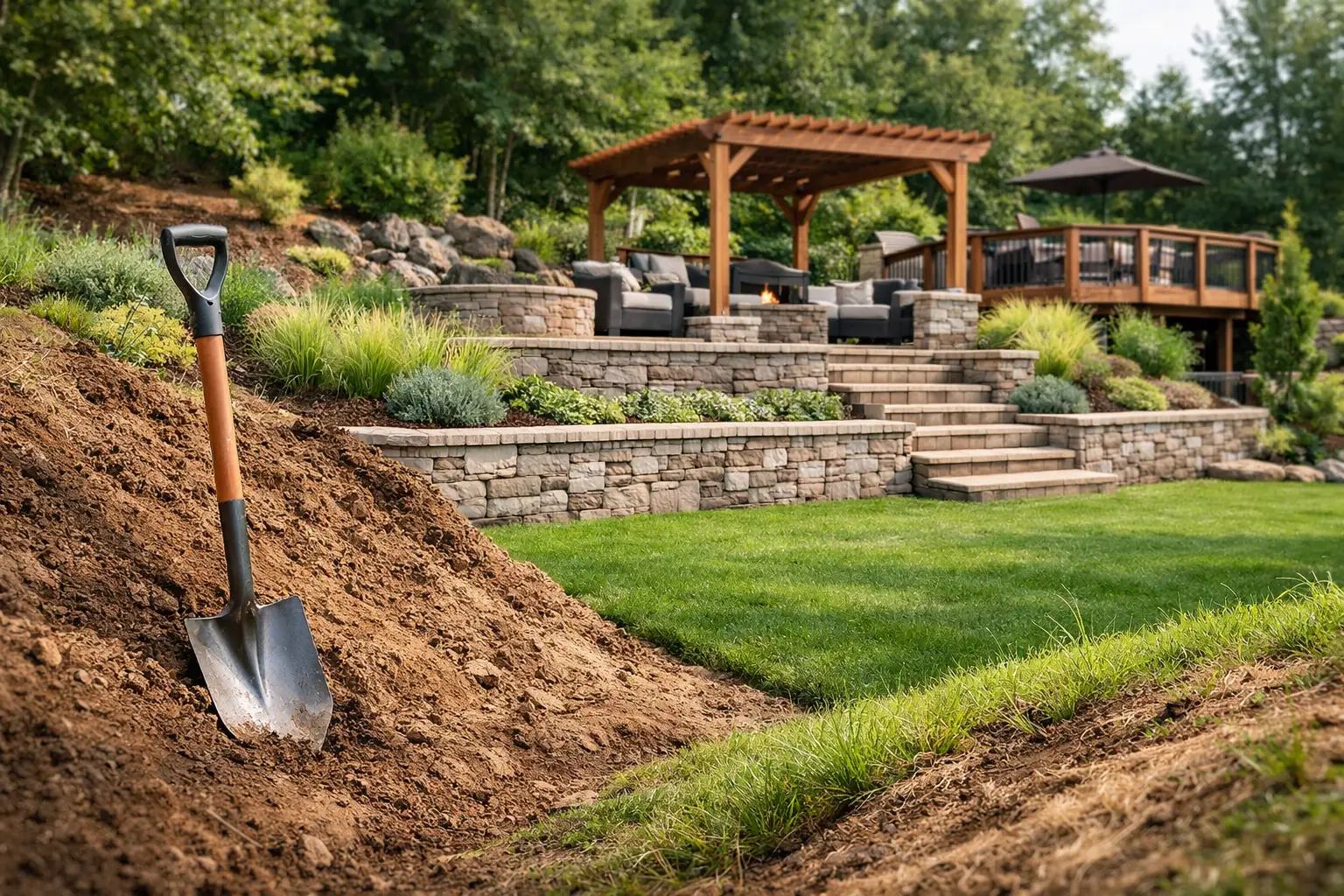 How to Fix a Sloping Backyard That Works