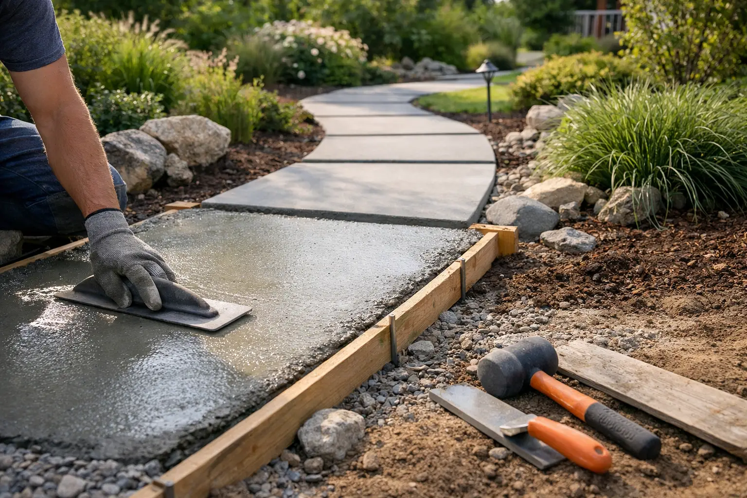 Concrete Garden Path Installation That Lasts