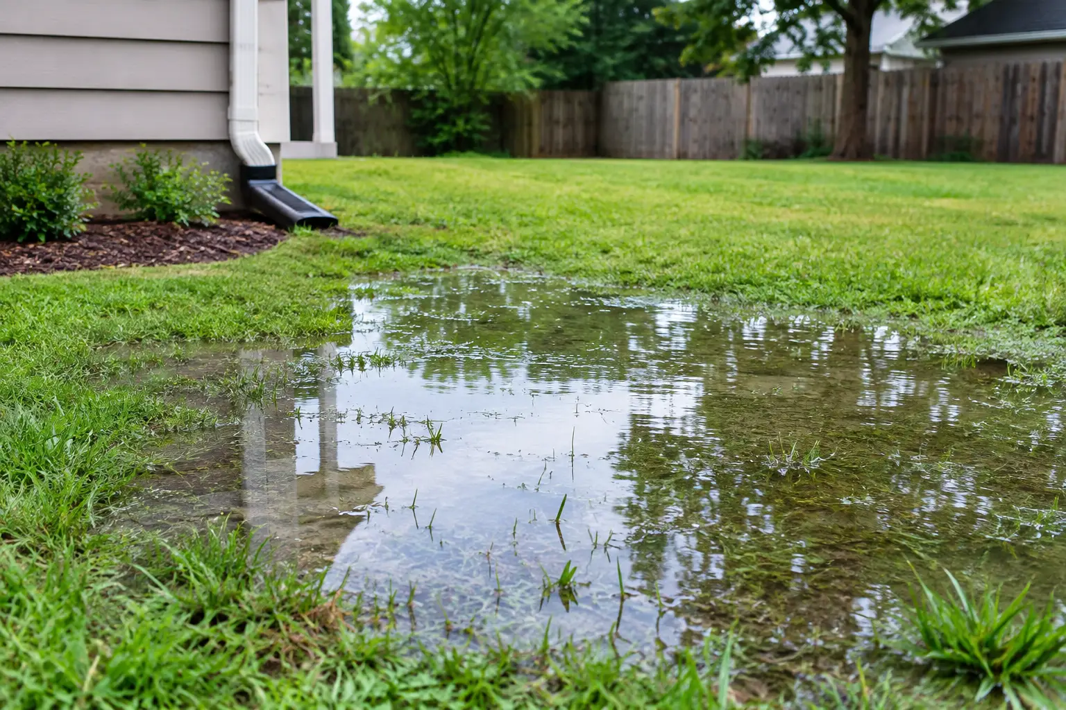 What Causes Pooling Water in Your Yard?